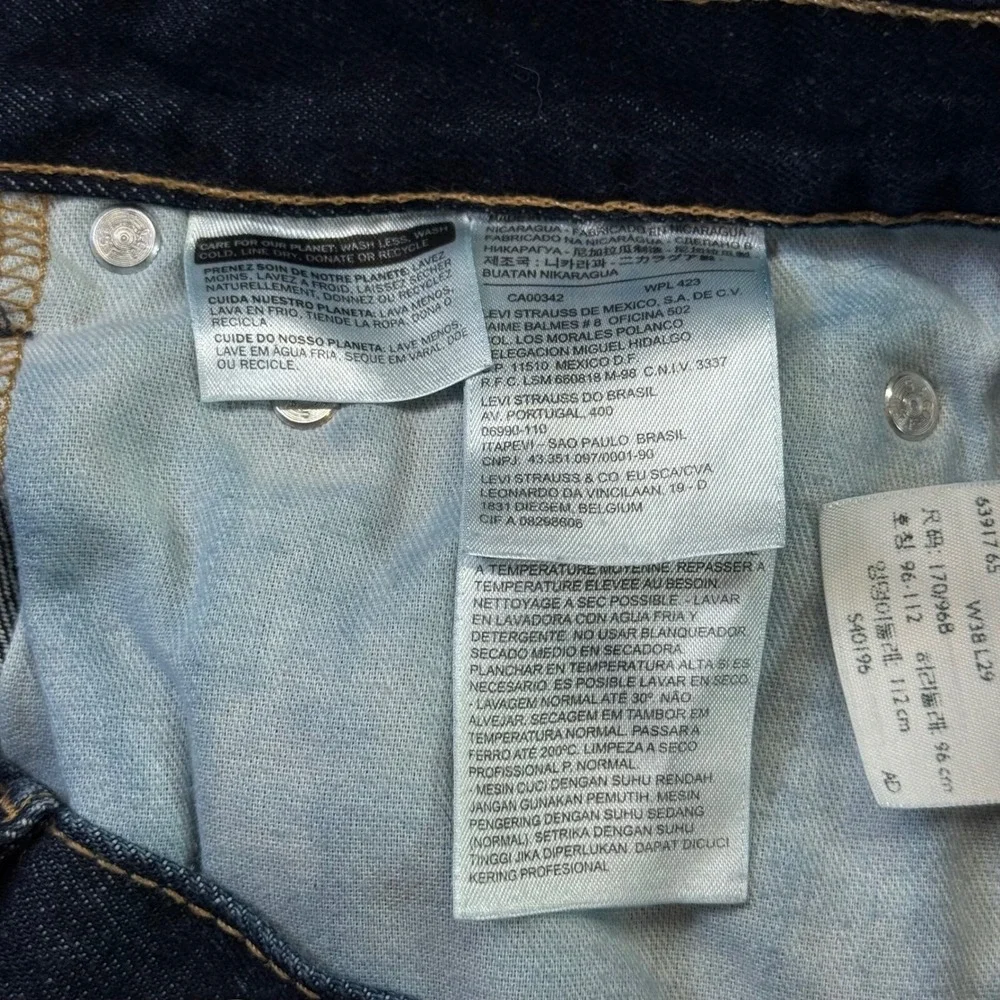 Levi's 550 Relaxed Fit Jeans Dark Wash Denim Everyday Wear Men's Size W38 L29